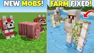 NEW MOBS & FEATURES! New Dogs & Armor, Iron Farm Fix & More! Minecraft Armored Paws Update (1.20.80)