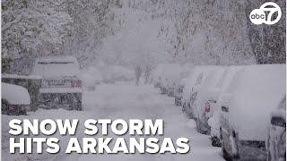 Major winter storm leaves huge snow deposits across Arkansas! | Daybreak Update