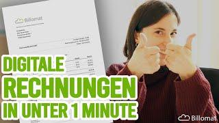 Digitale Rechnungen erstellen in unter 1 Minute | Billomat