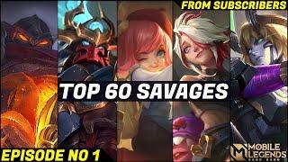 Mobile Legends TOP 60 SAVAGE Moments Episode 1- FULL HD