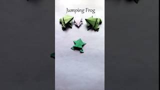 Jumping Frog with Paper in Seconds!  #Shorts