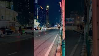 Night view of Bangkok street