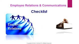 What is Employee Relations & Communications Checklist