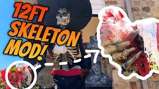 How to Make Your 12 Ft Skeleton Hold Stuff! Flexible Hand Mod! ️ #halloweendecor #halloween