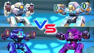 Guardian & Storm Rack 16 vs Missile Rack 16 vs Disruptor 16 vs Voltaic RPG 16 - Mech Arena