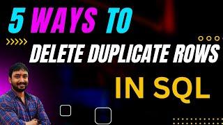 Delete duplicate Rows in SQL