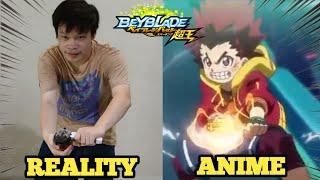 Go Shoot All Beyblade Burst Sparking Launch Styles In Real Life (REALITY VS ANIME)