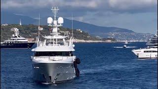 $50 Million M/Y PAPA 55m Dutch Amels, Docking in Monaco @Emman's Vlog FR