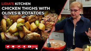 Chicken Thighs with Cerignola Olives & Potatoes