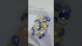 Natural 5+Ceylon Sapphires #gemstone #music #benefits #bluesaphire #yellowsapphire #shorts #love #4k