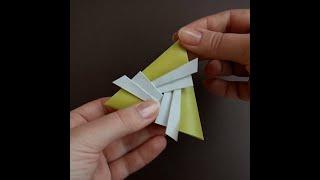 Конвертик за минуту  Треугольный конверт из бумаги #shorts Easy Origami Triangle Envelope