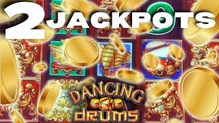  2 JACKPOTS ON DANCING DRUMS SLOT MACHINE HIGH LIMIT LIVE PLAY AT THE COSMO LAS VEGAS BABY! 