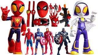 Cool Marvel toys, Avengers action dolls display and evaluation, Spider Man series toys unboxing.