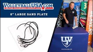 United Volleyball Supply: 8" Sand Plate Features