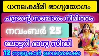 ധനലക്ഷ്മി ഭാഗ്യ യോഗം സിദ്ധിച്ച നക്ഷത്രക്കാർ #astrology #malayalam