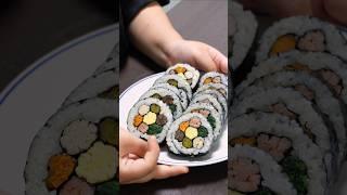 How to Make Kimbap! Flower Gimbap Super Easy but Beautiful Korean Hansik Food Recipe