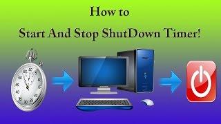 How to Start and Stop Shutdown Timer in PC