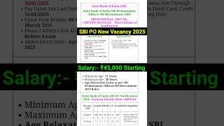 SBI PO New Requirement 2025 | #job #sbipo #sbijobs #viralvideo #ytshorts