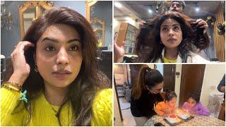 #vlog Hair treatment krwaya tha hair colour to apne aap change ho gya‍️