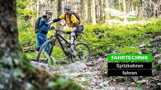 MTB-Fahrtechnik: Spitzkehren auf dem Trail geschmeidig fahren / Technik-Tutorial