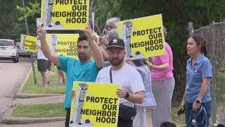 Rice Village-area residents protest planned 20-story high rise