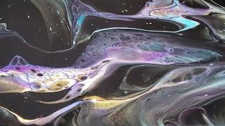 "Nebula" Make gorgeous galaxy paintings with this technique!! #winterstromart#fluidart