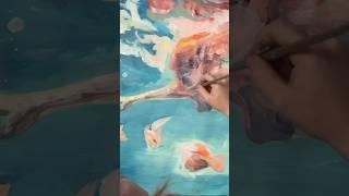 Dive in to this Calming Underwater Acrylic Painting #shortsart #art #underwaterart