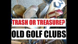 An old bag of golf clubs...but are they real antiques?