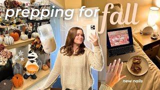 FALL VLOG: prepping for fall, fall decor shopping, fall Pinterest board, fall nails, fashion inspo