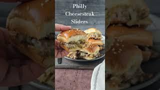 PHILLY CHEESESTEAK SLIDERS #recipe #recipes #goodfood #goodeats #philly #footballfood #philadelphia