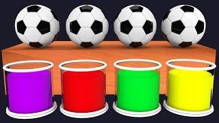 Colores con Pelotas de Futbol y Personajes Divertidos - Aprender Jugando