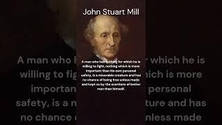 Free yourself or let others dominate you. John Stuart Mill. #philosophy #quotes #existentialism