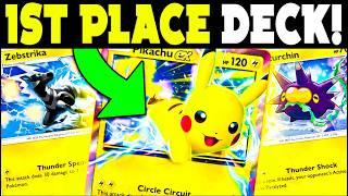 The NEW 1ST PLACE Pikachu EX Deck VS A 1000 Player Tournament!!! Pokemon Pocket Gameplay!