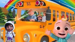 Wheels on the Bus CoComelon JJ's Animal Time Kids Songs | Animal Songs for Babies