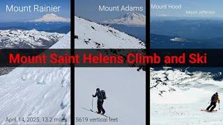 Mt St Helens Climb and Ski with Aerial Views of the Route/Crater