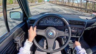 1987 BMW 325i Manual - Driving a Minty Fresh E30 (POV Binaural Audio)
