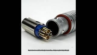 Electrical 2 Coaxial Push Pull Cable Connectors 4 Pin For Military Communications