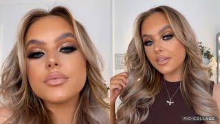 GOLD CUT CREASE GLAM | GLOWY SKIN | Elle James