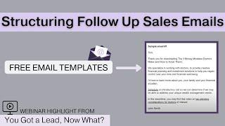 HOW TO WRITE A FOLLOW UP SALES EMAIL as a Financial Advisor (4 Email Templates included!)