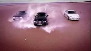 Top Gear Drag Race : Jaguar S-type R vs Chrysler 300C vs Vauxhall Monaro