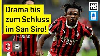 Platzverweis & maximale Verwirrung in der Nachspielzeit: Milan - Udinese| Serie A | DAZN Highlights