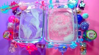 Mezclando Slime Bruno VS Ellie (Azul VS Rosa) - Supermanualidades