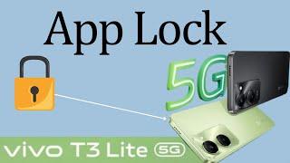 How to Set Apps Lock in vivo t3 lite 5g/vivo t3 lite me App Lock Kaise Lagaye/Vivo App Lock Setting