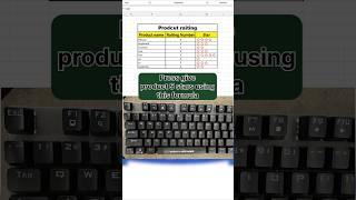 how to give product rating in Excel// #shorts #excel #youtube #youtubeshorts