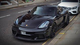 Porsche 718 Cayman GT4 acceleration sound and walkaround review