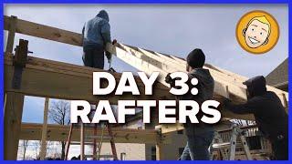 How to BUILD A RAMADA OR PAVILION - DIY (Part 3 - Rafters) | Backyard projects