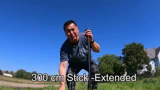 Insta360 Selfie Stick Comparison 114cm vs 300cm extended