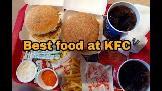 Best food at KFC! food n travel Delhi! KFC Best chicken Burger!