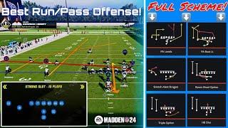 Best Run/Pass Offense In Madden 24! | Pistol Strong Slot Full Scheme | Bomb Every Coverage! |