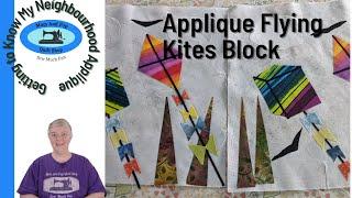 Applique Flying Kites Block